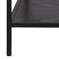 Seaford Black Metal Coffee Table Set with Glass Top