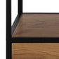 Seaford TV Unit 2 Drawers in Black & Oak