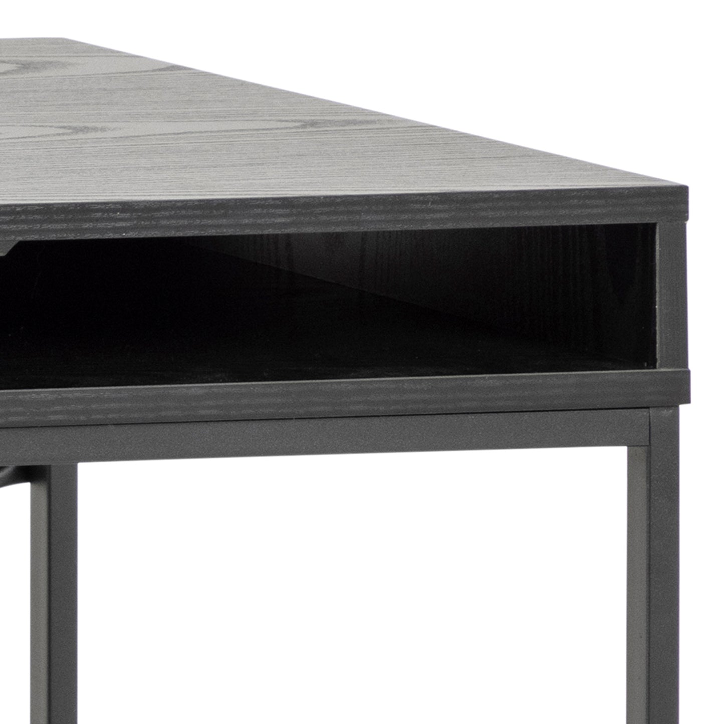 Seaford 1 Drawer Office Desk in Ash Black