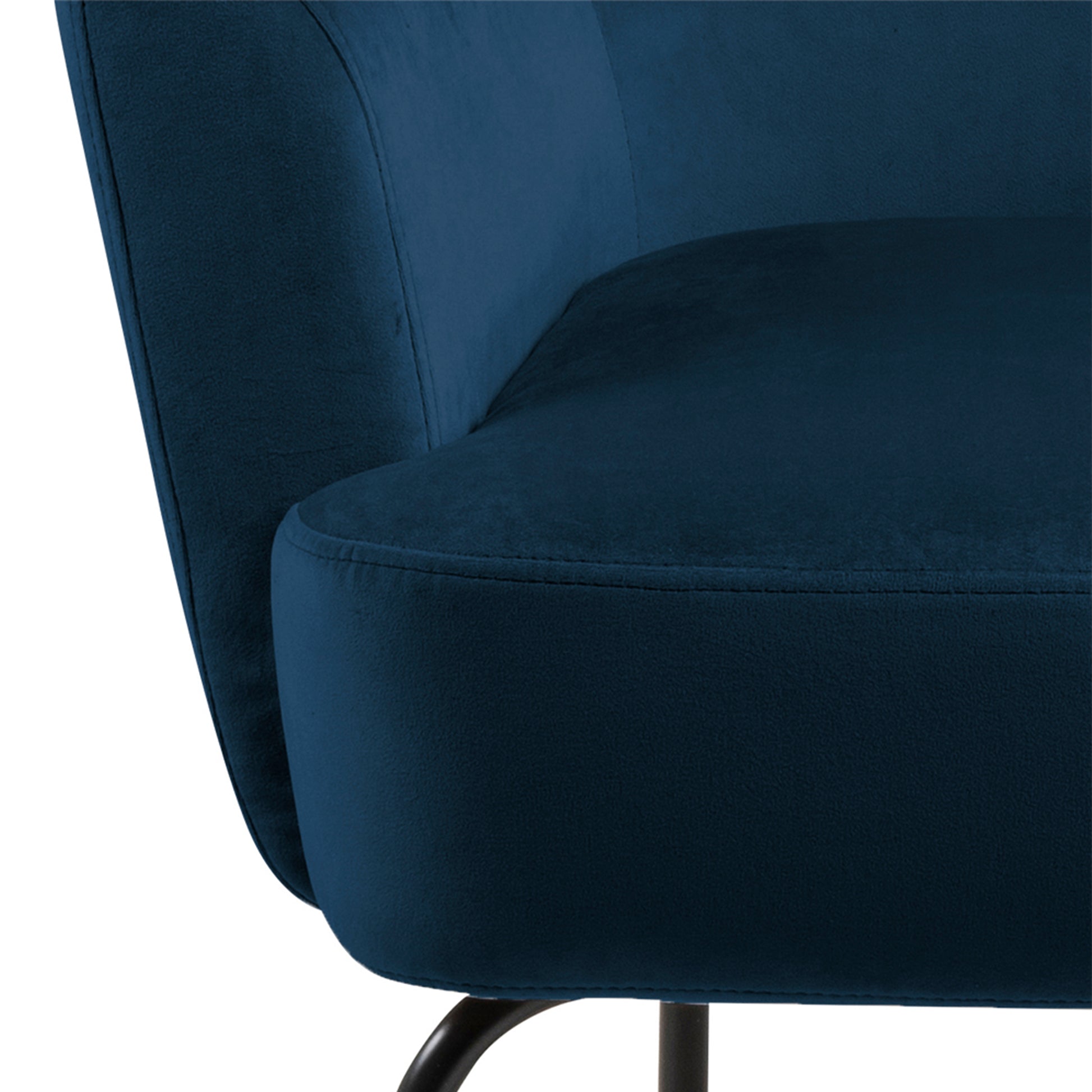 Melissa Lounge Chair in Navy Blue