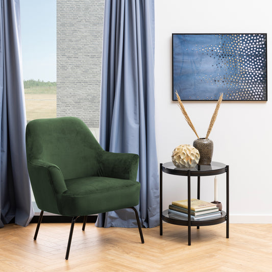 Melissa Lounge Chair in Forest Green