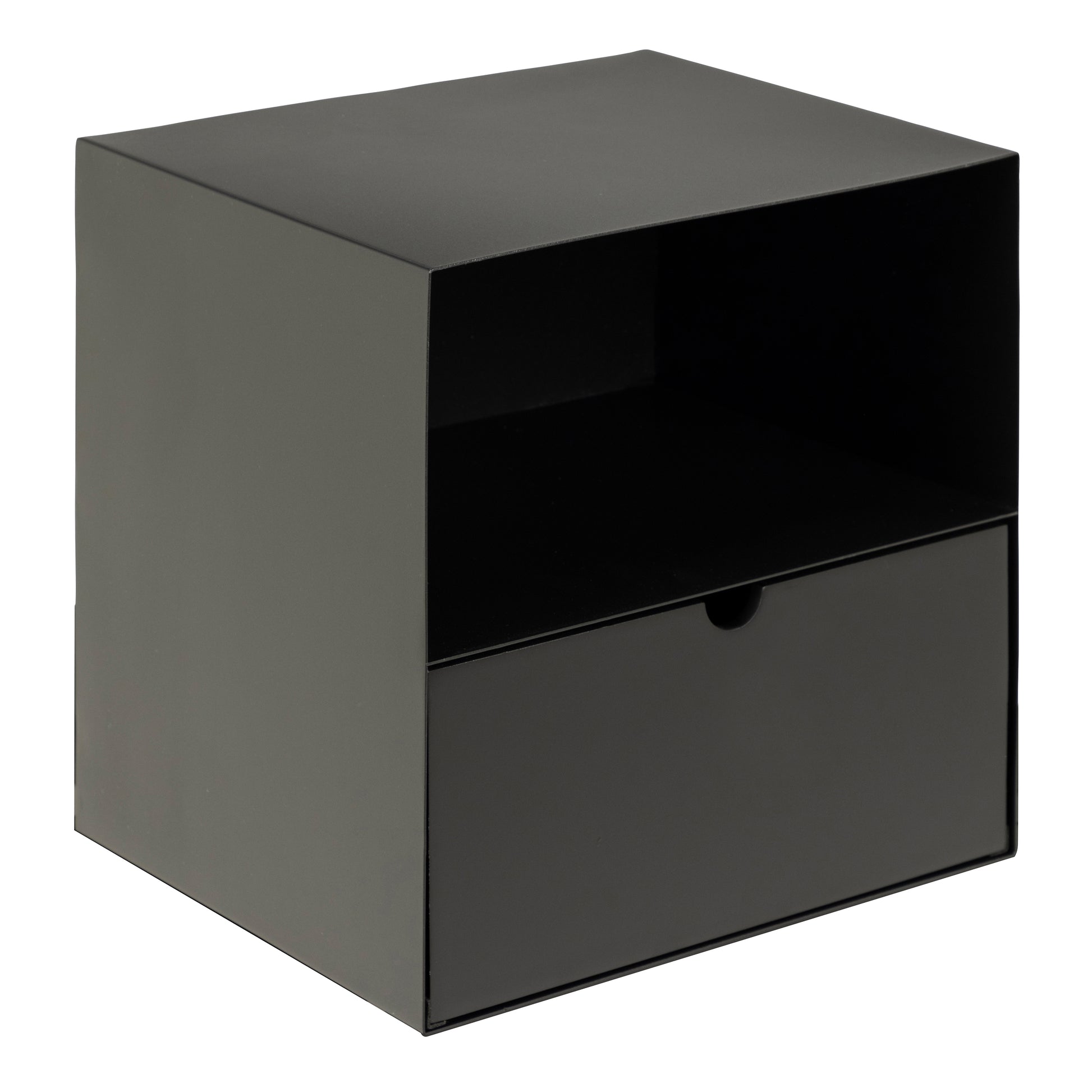 Joliet 1 Drawer Wallmounted Bedside Table in Matt Black