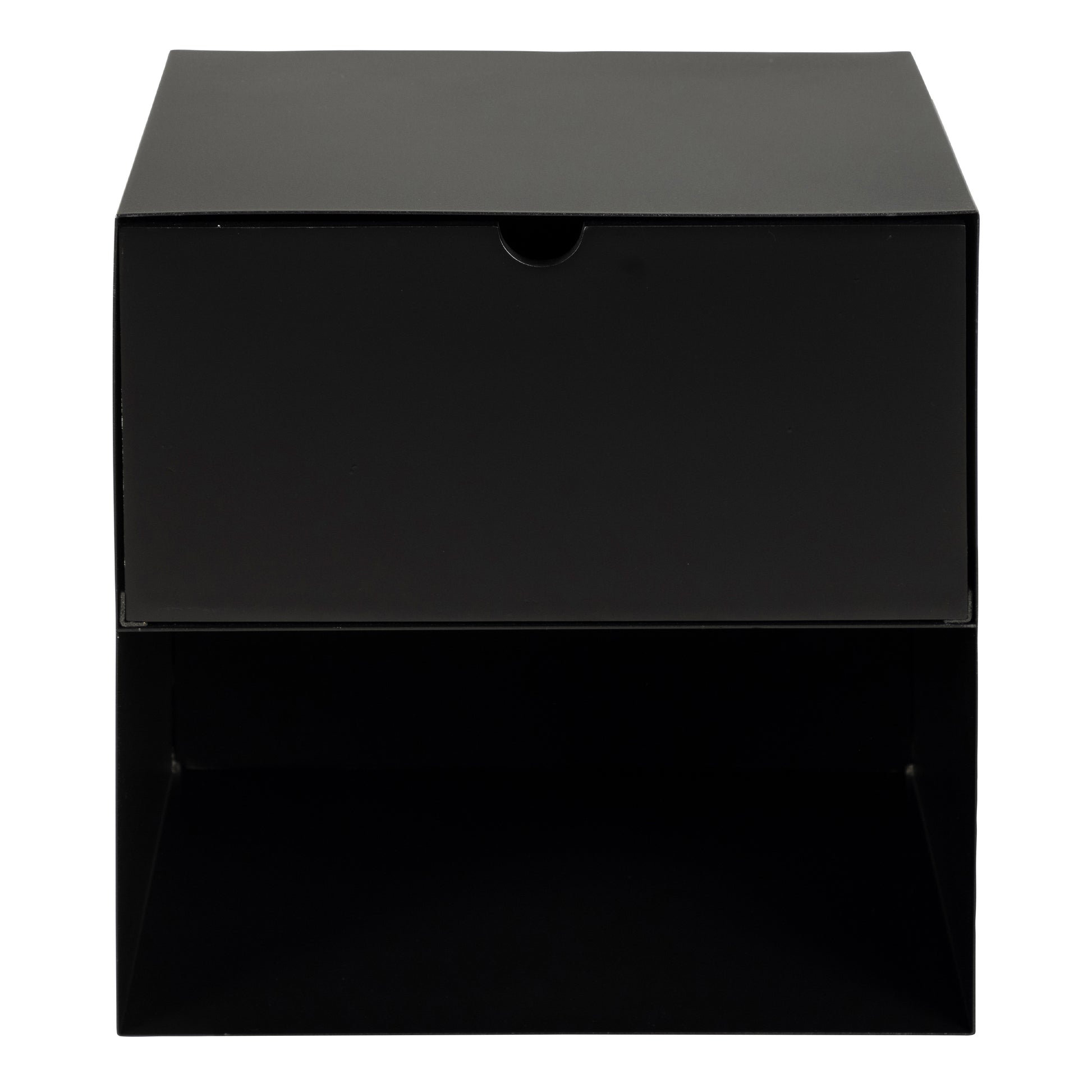 Joliet 1 Drawer Wallmounted Bedside Table in Matt Black