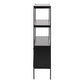 Angus Small Bookcase with 2 Sliding Doors in Black