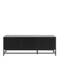 Newcastle 3 Door Sideboard in Matt Black