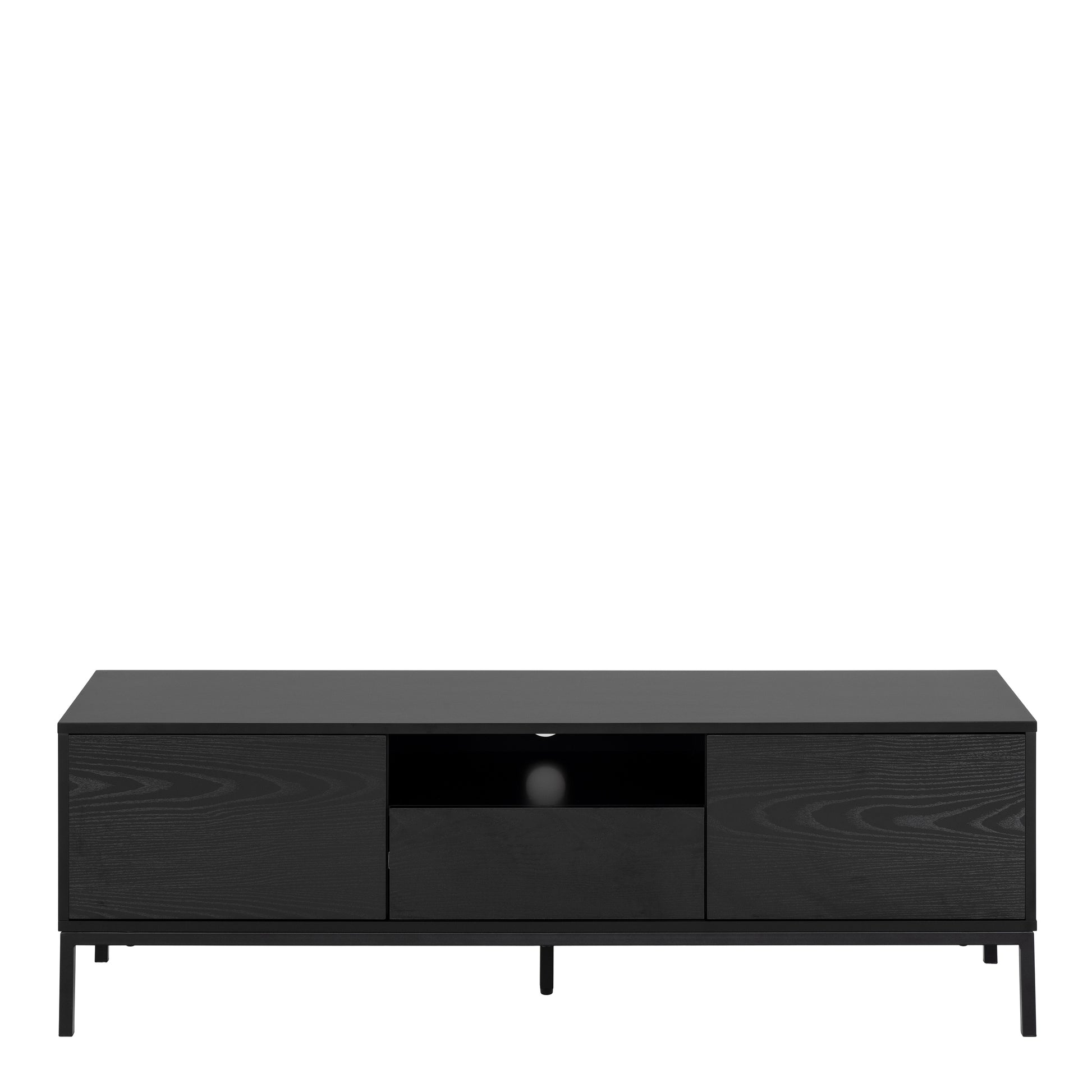 Seaford 2 Door 1 Drawer TV Unit in Ash Black