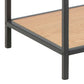 Seaford Console Table, 2 Shelves in Black and Oak