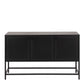 Newcastle 3 Door Raised Sideboard in Matt Black