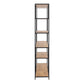 Seaford  Bookcase with 5 Shelves in Black and Oak