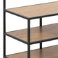 Seaford Clothes Rack with 3 Shelves in Black and Oak