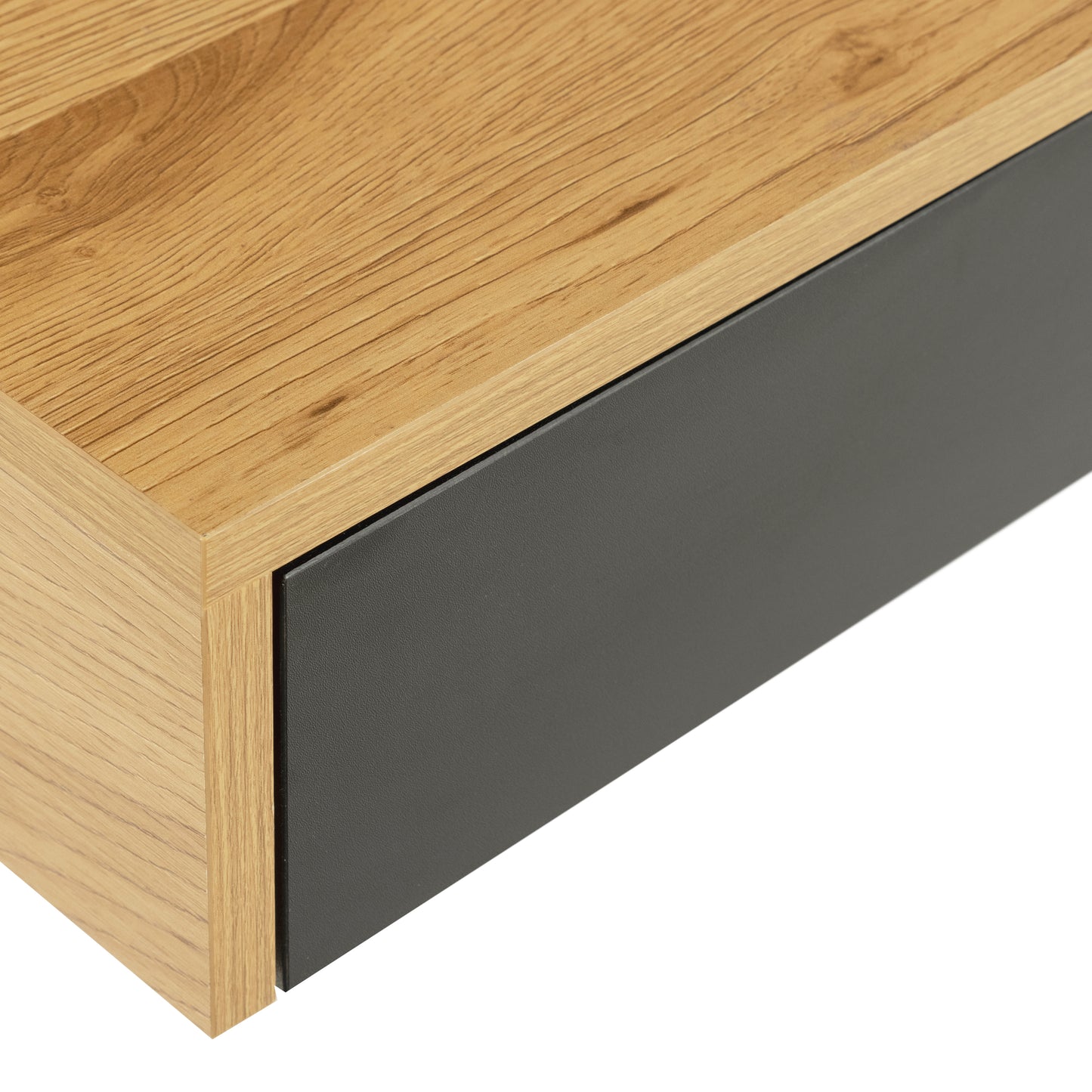 Reece 1 Drawer Office Desk in Oak & Black