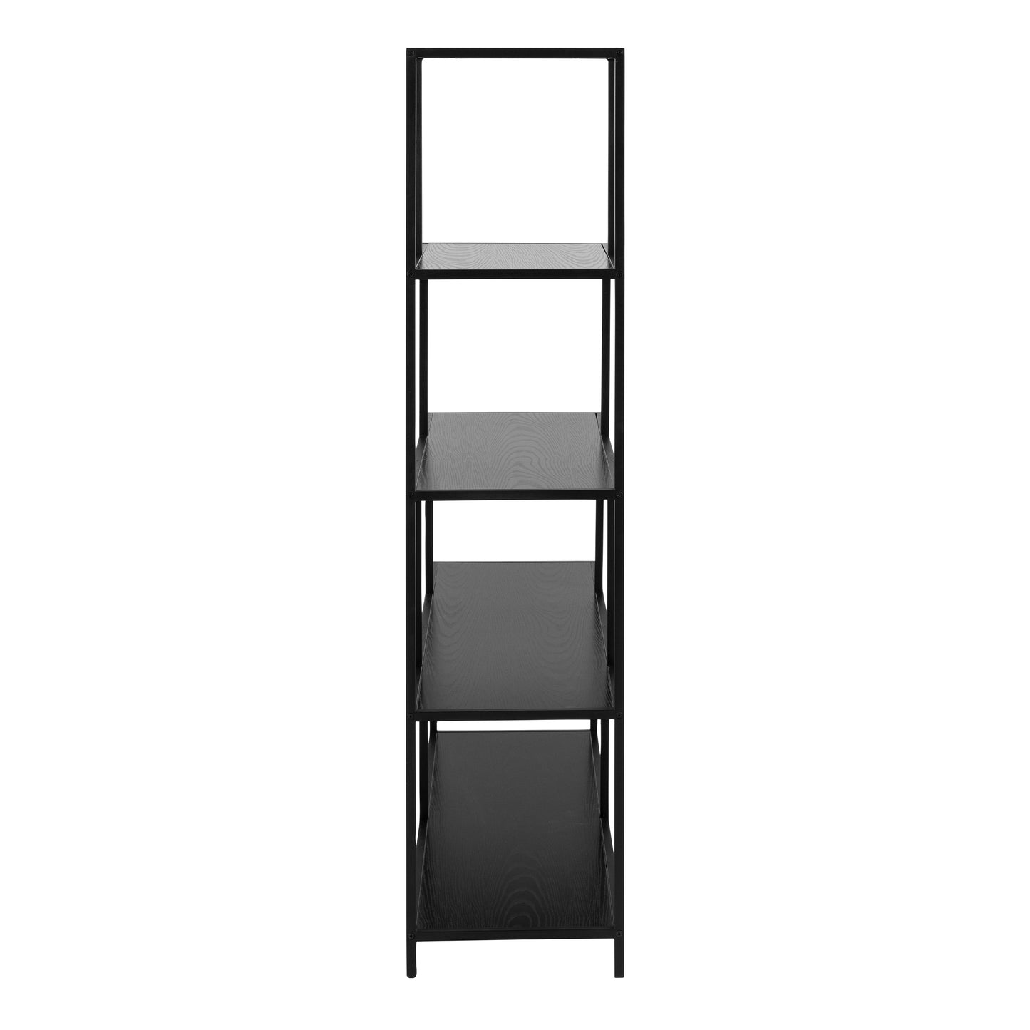 Seaford Bookcase with 4 Shelves in Black