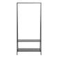 Seaford Clothes Rack with 2 shelves in Black