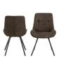 Waylor Dining Chair in Anthracite Fabric Set of 2