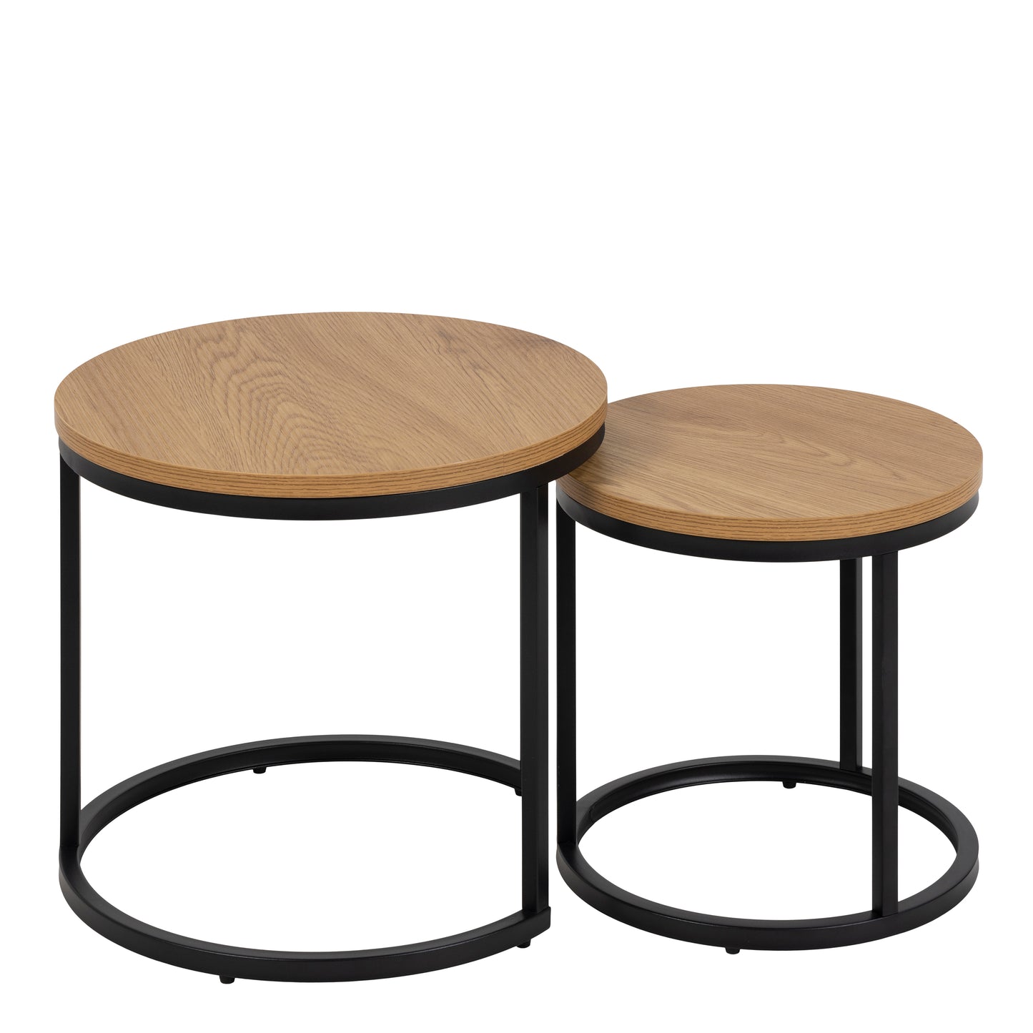 Spiro Round Nest of Tables in Oak