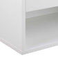 Cholet Square Bedside Table with 1 Drawer in White