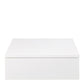 Avignon Square Bedside Table with 1 Drawer in White