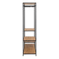 Seaford Clothes Rack with 4 Shelves in Black and Oak