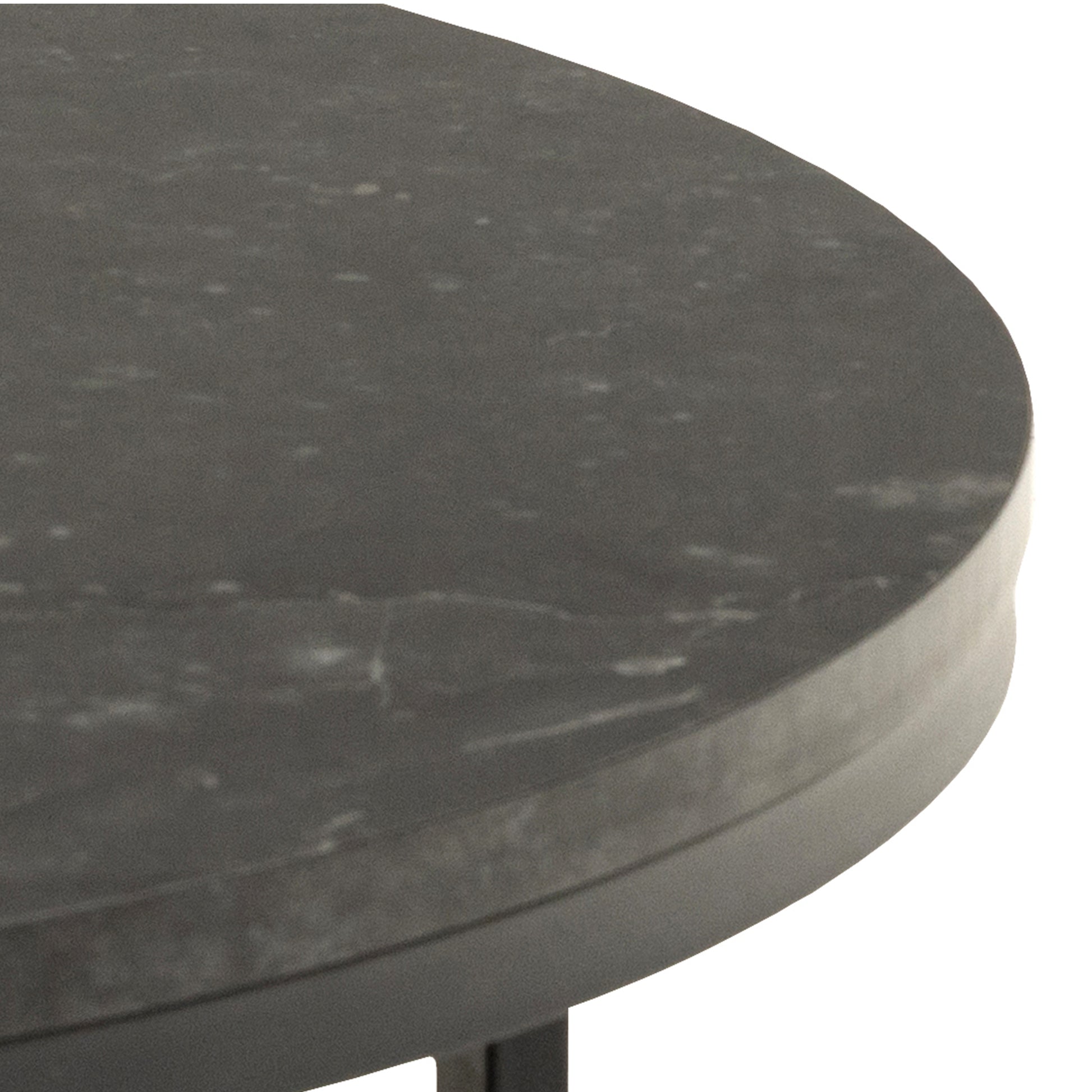 Spiro Coffee Table with Black Marble Melamine Top & Black Legs