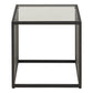 Strington Side Table in Black with Glass Top