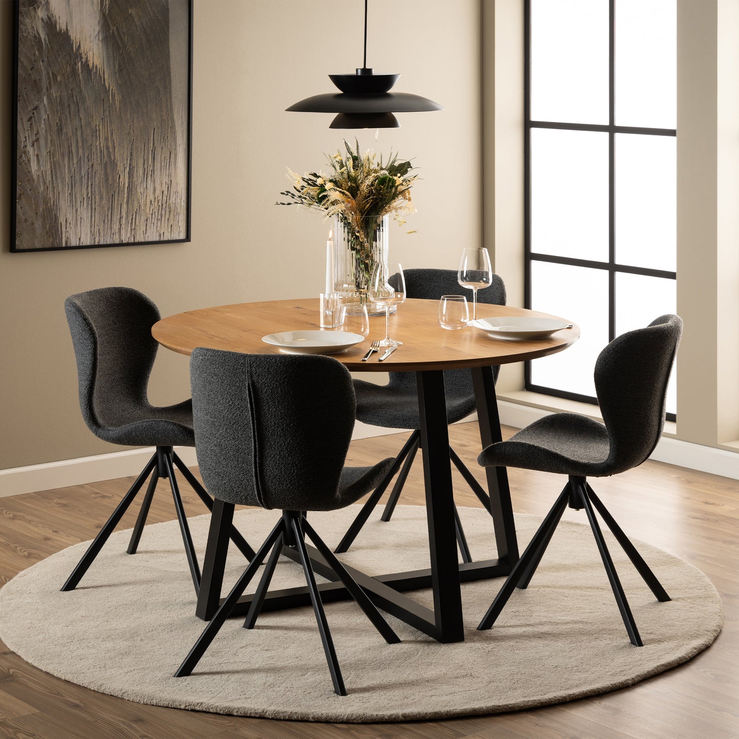 Malika Dining Table in Wild Oak