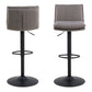 Flynn Swivel Bar Stool with Height Adjustable Function in Light Grey-Brown.