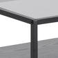 Randolf Bedside Table in Black with Smoked Glass