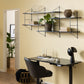 Belfast Wall Unit with 4 Shelves in Black