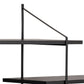 Belfast Wall Unit with 4 Shelves in Black