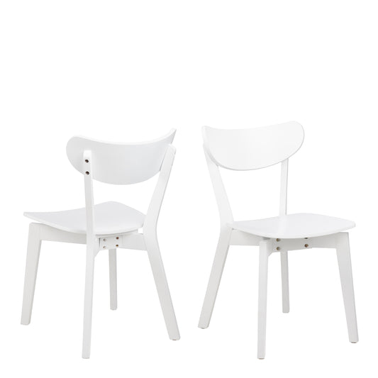 Roxby Dining Chair in White Set of 2