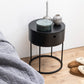 Polo Round Bedside Table in Black