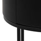 Polo Round Bedside Table in Black