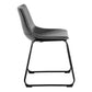 I_Oregon Dining Chair In Black with Cream Stitching, Set of 2.