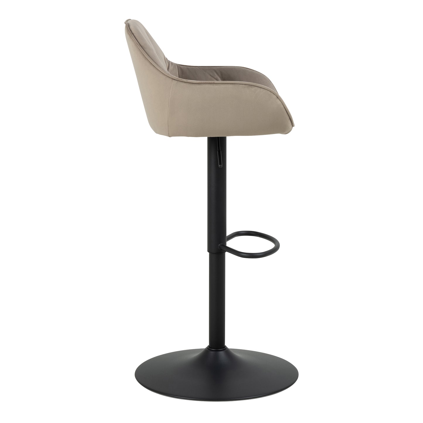 Brooke Swivel Bar Stool with Height Adjustable Function in Beige Set of 2