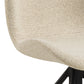 Batilda Swivel Dining Chairs in Cream Fabic Set of 2