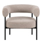 Oakfield Lounge Chair in Beige Fabic with Black Legs