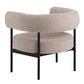 Oakfield Lounge Chair in Beige Fabic with Black Legs