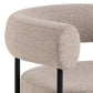 Oakfield Lounge Chair in Beige Fabic with Black Legs