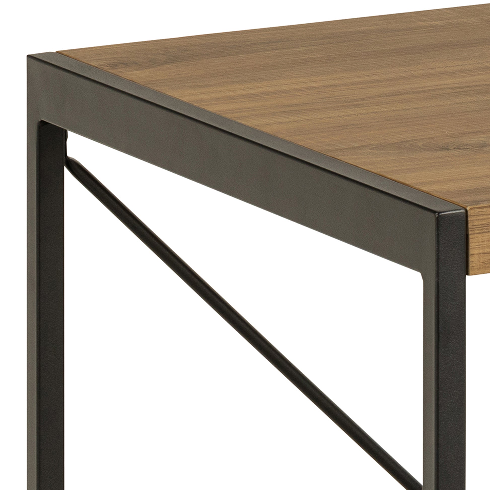 Bahamas Office Desk in Black and Oak