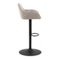 Brooke Swivel Bar Stool with Height Adjustable Function in Monza Beige Set of 2