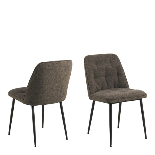 Brooke Dining Chair in Taupe Set of 2