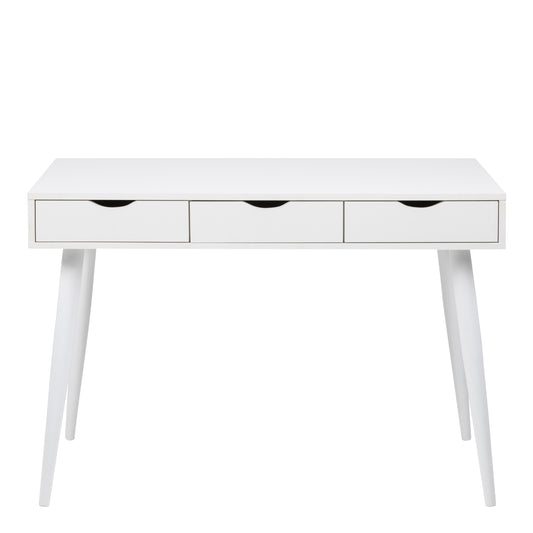 Neptun 3 Drawer Office Desk in White