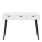 Neptun 3 Drawer Office Desk in White with Black Legs