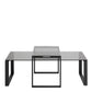 Katrine Coffee Table Set with Smoked Glass Top