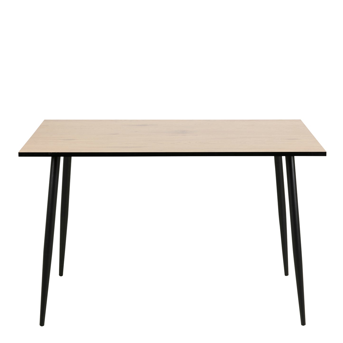 Wilma Dining Table with White Oak Top & Black Legs