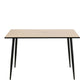 Wilma Dining Table with White Oak Top & Black Legs