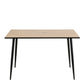 Wilma Dining Table with Oak Top & Black Legs