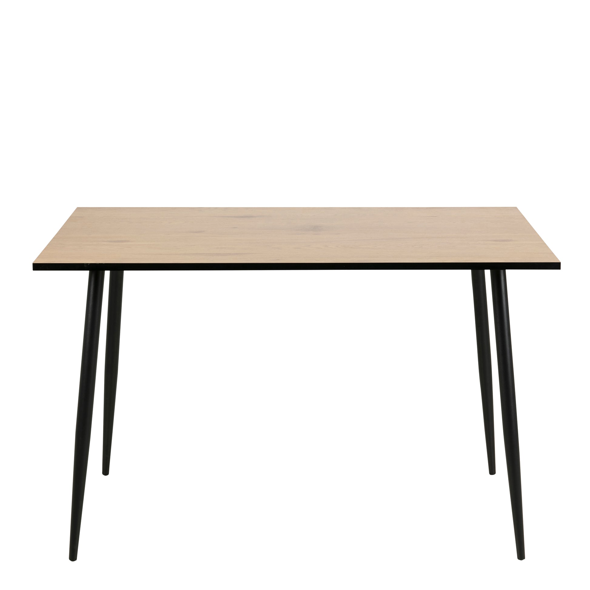 Wilma Dining Table with Oak Top & Black Legs