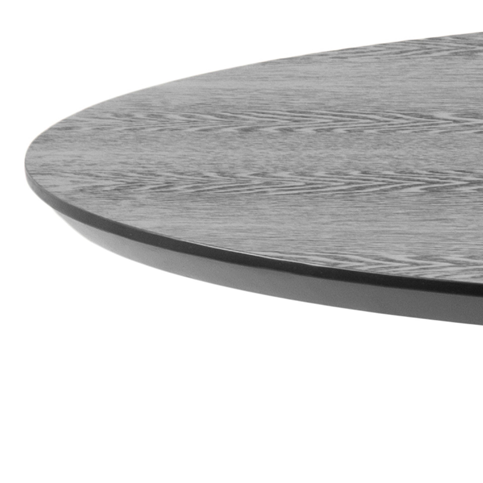 Ibiza Small Round CafÃ© Table with Black Ash Top and Matt Black Base