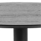 Ibiza Small Round CafÃ© Table with Black Ash Top and Matt Black Base